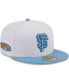 ფოტო #2 პროდუქტის Men's White San Francisco Giants Sky 59FIFTY Fitted Hat