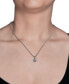 ფოტო #2 პროდუქტის Sky Blue Topaz Pear Pendant Necklace (2-1/2 ct. t.w.) in Sterling Silver, 17" + 1-1/5" extender