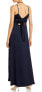 Aqua Fit and Flare Gown in Dark Navy Size 4