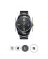 Фото #4 товара Men's Bond Diamond (1/10 ct.t.w.) Black Ion-Plated Stainless Steel Watch