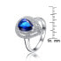 Фото #2 товара Sterling Silver Blue Pear Shape Cubic Zirconia Ring