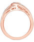 ფოტო #7 პროდუქტის Diamond Baguette Interwoven Statement Ring (1 ct. t.w.) in Rose Gold-Plated Sterling Silver (Also available in Gold-Plated Silver)