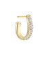 ფოტო #2 პროდუქტის Women's Crystals J Post Hoop Earrings