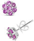 ფოტო #1 პროდუქტის Pink Sapphire (1-1/4 ct. t.w.) Stud Earrings in Sterling Silver