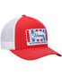 Men's Red, White Sudan Trucker Snapback Hat