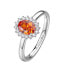 Elegant silver ring Fancy Vitamin Orange FVO19