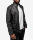 Фото #5 товара Men's Grainy Polyurethane Leather Moto Jacket