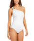 Фото #1 товара Michael Kors 300751 Iconic Solids One Shoulder One-Piece White Size 8