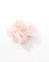 ASOS DESIGN oversized scrunchie with textured organza in baby pink