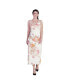 Фото #1 товара Women's Floral Print Cowl Neck Backless Maxi Dress