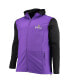 Men's Purple and Black Minnesota Vikings Big and Tall Alpha Full-Zip Hoodie Jacket