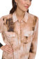 Фото #3 товара Women's Printed Chiffon Long-Sleeve Shirt
