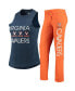 ფოტო #1 პროდუქტის Women's Orange, Navy Virginia Cavaliers Tank Top and Pants Sleep Set