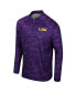 ფოტო #2 პროდუქტის Men's Purple LSU Tigers Carson Raglan Quarter-Zip Jacket