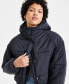 Juniors' Cropped Hooded Puffer Coat