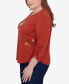 Plus Size Classic Nuzzling Owls Ruched Sleeves Top