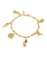 Фото #1 товара 14K Gold-Dipped Religious Charm Bracelet