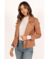 Фото #6 товара Womens Spencer Faux Suede Moto Jacket