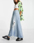 Фото #4 товара Reclaimed Vintage maxi denim skirt with rips