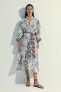 Фото #4 товара Пляжное платье Nefes Istanbul с тропическим узором из 100% хлопка A4143ax23hs