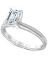 ფოტო #1 პროდუქტის Diamond Emerald-Cut Solitaire Engagement Ring (1 ct. t.w.) in 14k White Gold
