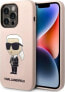 Karl Lagerfeld Etui Karl Lagerfeld KLHCP14XSNIKBCP Apple iPhone 14 Pro Max hardcase różowy/pink Silicone Ikonik