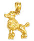 Macy's 14k Gold Charm, Poodle Dog Charm