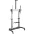 Фото #4 товара StarTech.com Mobile TV Stand - Heavy Duty TV Cart for 60-100" Display (100kg/220lb) - Height Adjustable Rolling Flat Screen Floor Standing on Wheels - Universal Television Mount w/Shelves - 2.54 m (100") - 200 x 200 mm - 1000 x 600 mm - -10 - 5° - Steel - Black - Silv