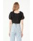 Women's Smocked Cropped Top