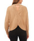 ფოტო #2 პროდუქტის Women's Long Sleeve Cozy Wrap Back Sweater