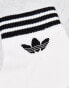 adidas Originals adicolor Trefoil 3 pack ankle socks in white