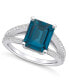 Фото #1 товара London Blue Topaz and Diamond Accent Ring in 14K White Gold