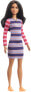 Фото #1 товара Кукла Barbie Игра с модой 147 ,Барби брюнетка в полосатом платье, GYB02