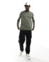 Fred Perry twin tipped long sleeve t-shirt in khaki green grün, M - фото #3