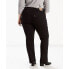 Фото #2 товара Levi's Women's Plus Size Mid-Rise Classic Straight Jeans - Soft Black 26