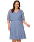 Фото #9 товара Plus Size Surplice-Neck Beaded Short Dress