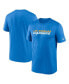 ფოტო #2 პროდუქტის Men's Powder Blue Los Angeles Chargers Legend Wordmark Performance T-shirt