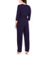 Фото #2 товара Комбинезон NY Collection 3/4 Sleeve Belted Jumpsuit