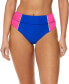 Фото #1 товара Women's Colorblock High-Waist Bikini Bottoms