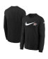 Фото #1 товара Big Boys and Girls Black Oklahoma City Thunder Swoosh Long Sleeve T-Shirt