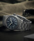 Фото #4 товара Men's Swiss Mechanical Khaki Field Stainless Steel Bracelet Watch 38mm