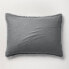 Фото #4 товара King/California Heavyweight Linen Blend Comforter & Sham Set Dark Gray -