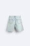 Фото #17 товара Джинсовые шорты с разрезами ZARA