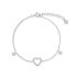 Фото #1 товара Silver bracelet with a heart and zircons AJNR0012