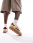 adidas Originals Gazelle Bold platform trainers in soft yellow and maroon