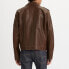 Фото #2 товара Levi's Faux Leather Motorcycle Moto Biker JACKET COAT Brown Men's Size L New