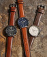 ფოტო #4 პროდუქტის Men's Neutra Chronograph Brown Leather Strap Watch 44mm