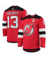 ფოტო #2 პროდუქტის Men's Nico Hischier Red New Jersey Devils Home Captain Patch Authentic Pro Player Jersey
