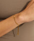 ფოტო #3 პროდუქტის Gold Adjustable Cubic Zirconia Pave Sideways Bolo Initial Bracelet