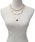ფოტო #2 პროდუქტის Women's White Shell and Link Layered Necklace
